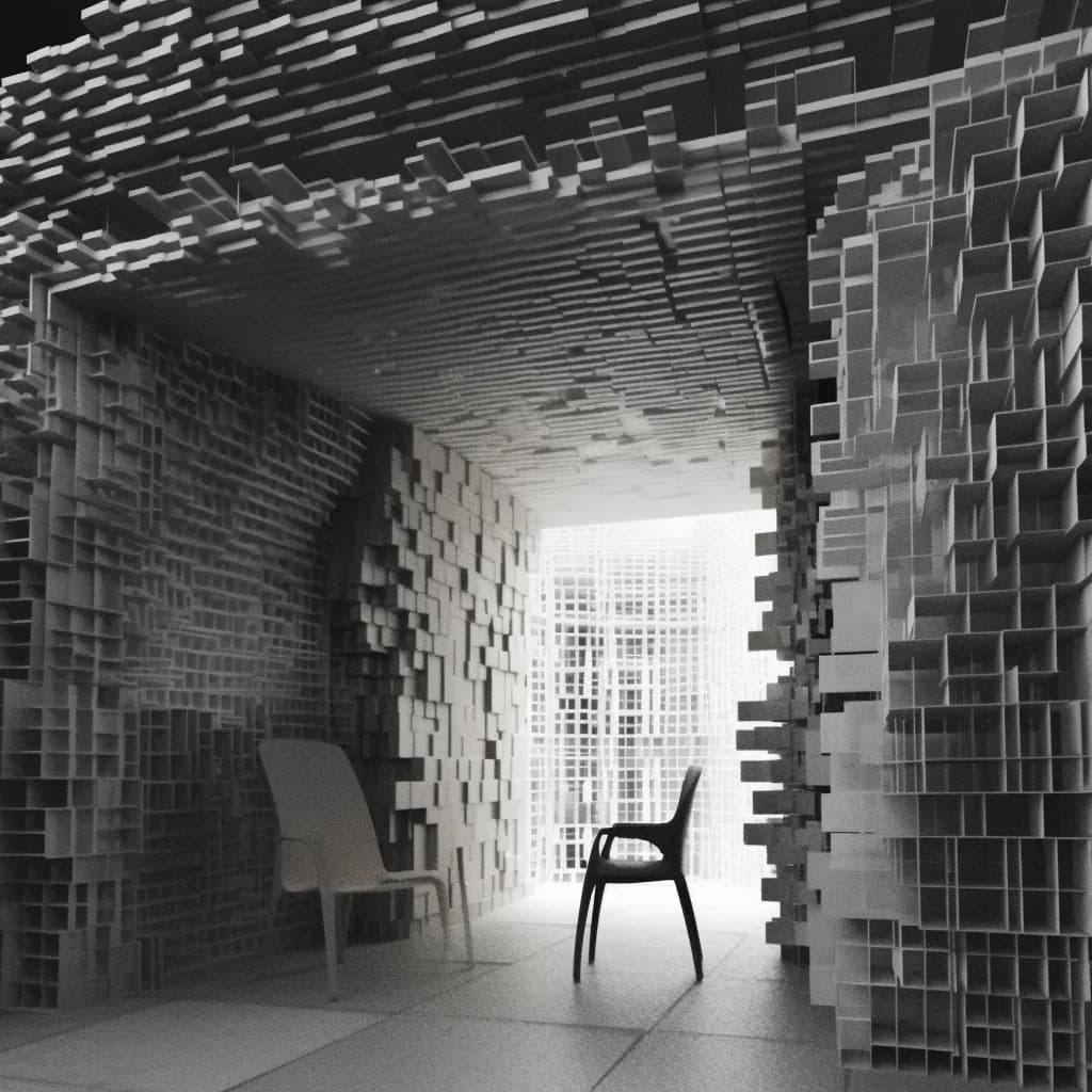 fluted white volume wedged into a corner lot