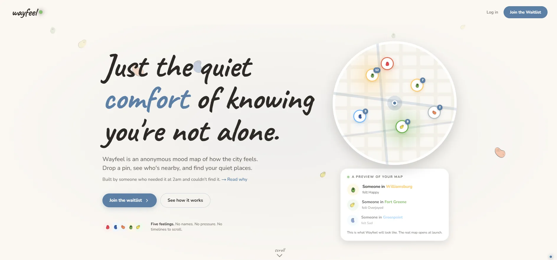Wayfeel landing page